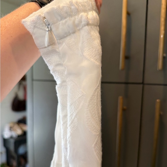 Hutch Deco Leaf Maxi Skirt White Embroidered Monstera Anthropologie NWT 2X - Picture 4 of 5